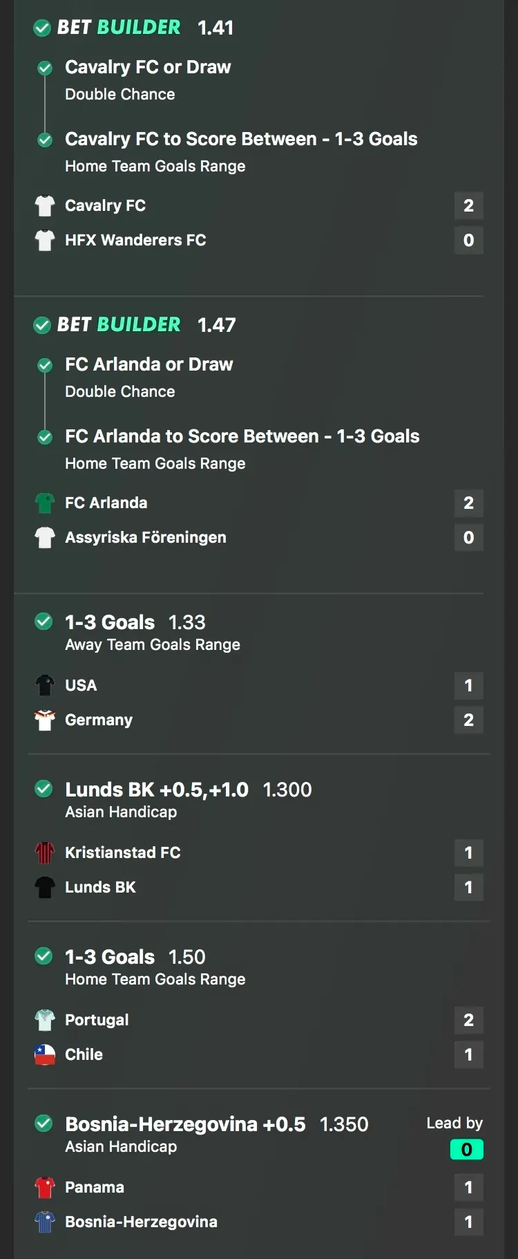 Daily football tips in the Megalodon telegram group